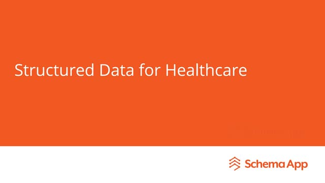 Jeffrey Burns - Structured Data for Healthcare