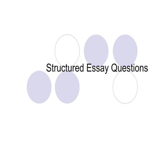 Answering Structured Essay Questions | PPT