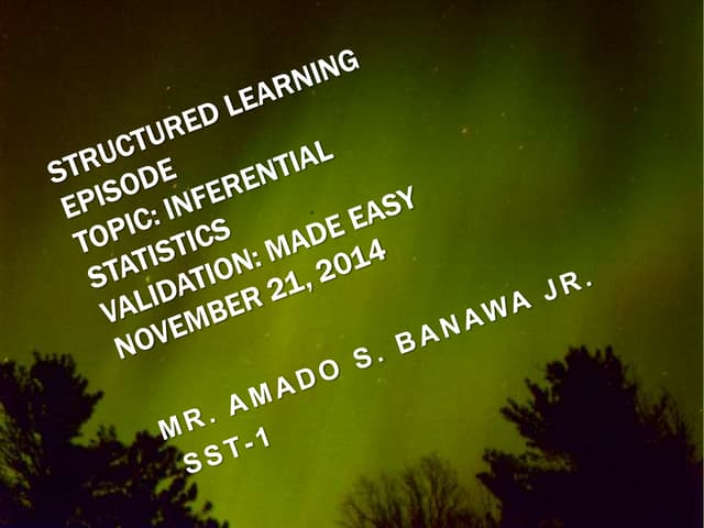 Structured learning activities