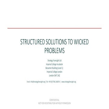 Structured solutions to wicked problems | PPTX