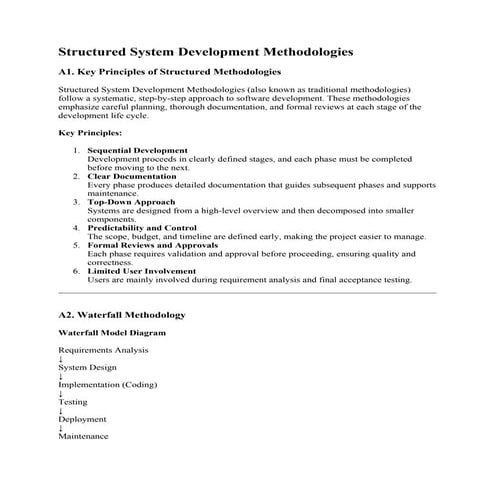 Structured System Development Methodologies from Chatgpt.docx