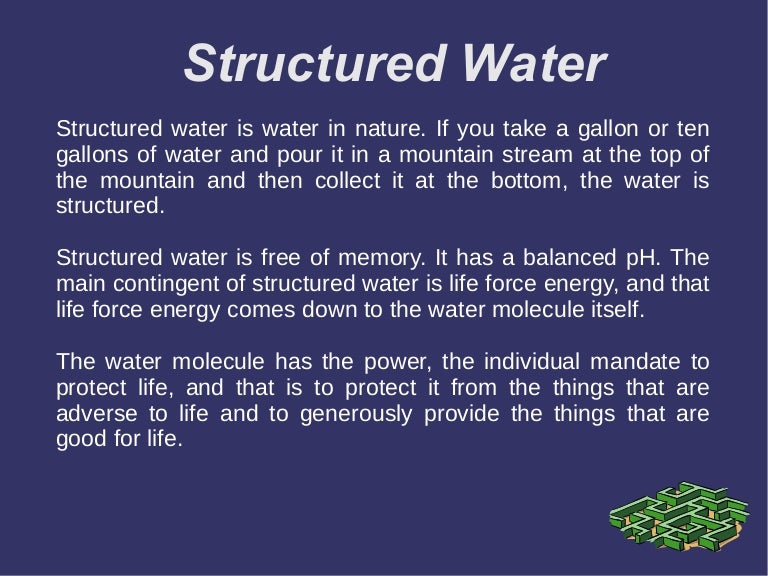 Structured water