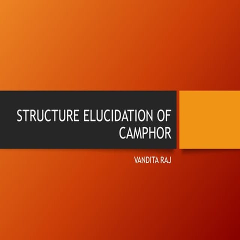 Structure elucidation of camphor