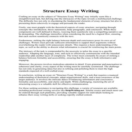 Structure Essay Writing. 004 Essay Example Structure For Argumentative Body Paragraph Outline ...