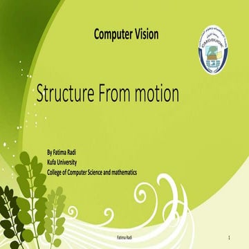 Structure from motion | PPTX