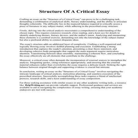 Structure Of A Critical Essay.pdf