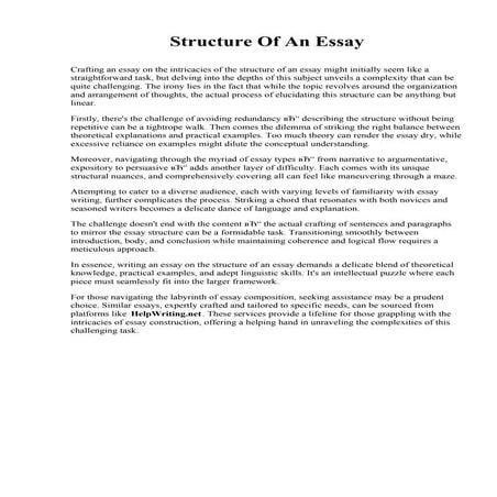 Structure Of An Essay | PDF