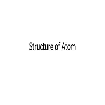 Structure of atom