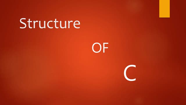 Structure of c | PPT