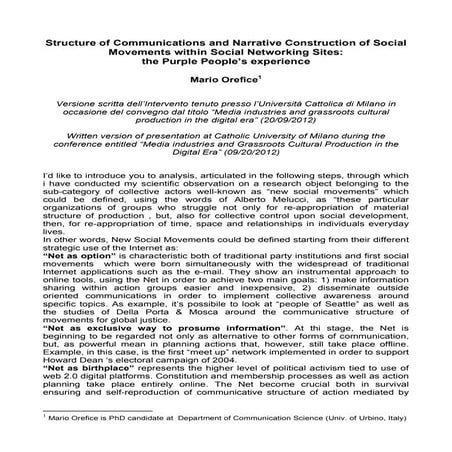 Structure of Communication and Narrative Construction of Social Movements wit...