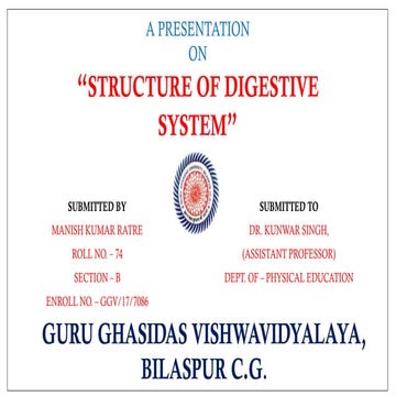 Digestive system - CLASS V | PPTX