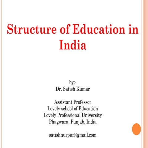 Structure of education in India 