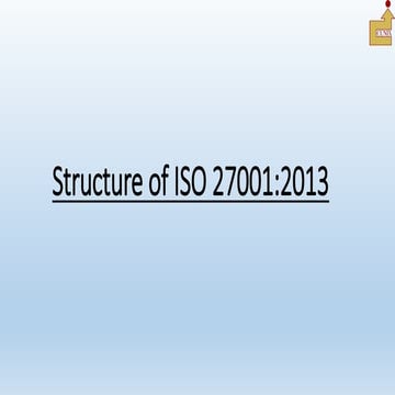 Structure of iso 27001