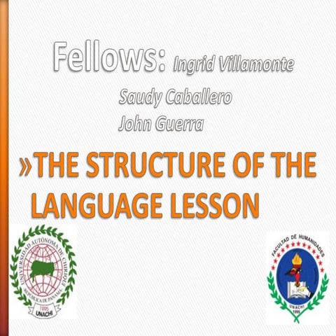 structure of lesson