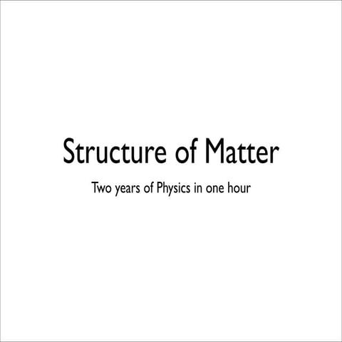 Structure Of Matter
