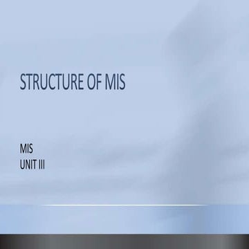 Structure of mis