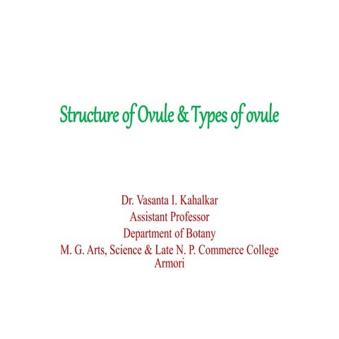 Structure of ovule