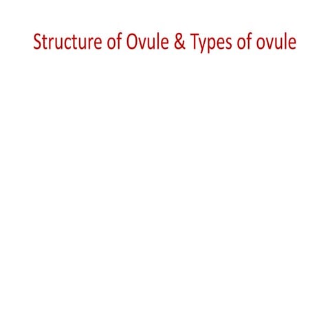 Structure of ovule &amp; types of ovule