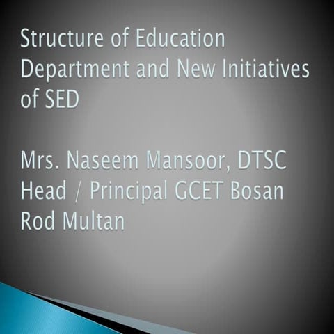 Structure of sed revised