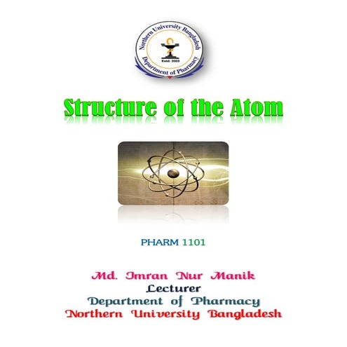 Structure of the atom manik | PDF
