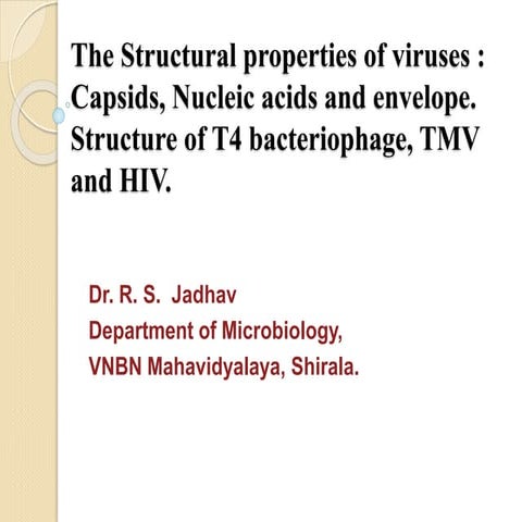 Structure of viruses | PPTX