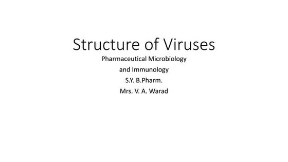 Classification of virus, symmetry | PPTX | Biological Sciences | Science