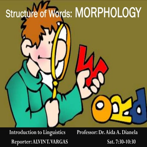 Structure of words: MORPHEMES