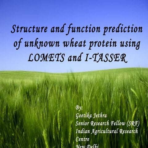 Structure prediction of Proteins