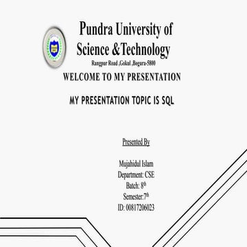 Structure query language (sql) | PPT