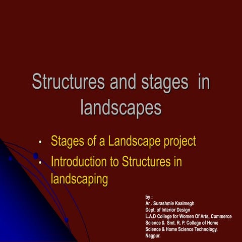 Landscapes: Structures in Landscaping 