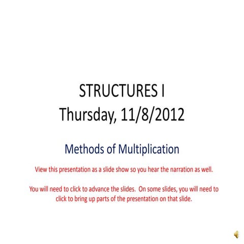 Structures I session 18 11 8