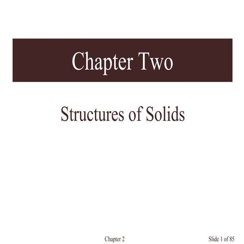 Structures of solids