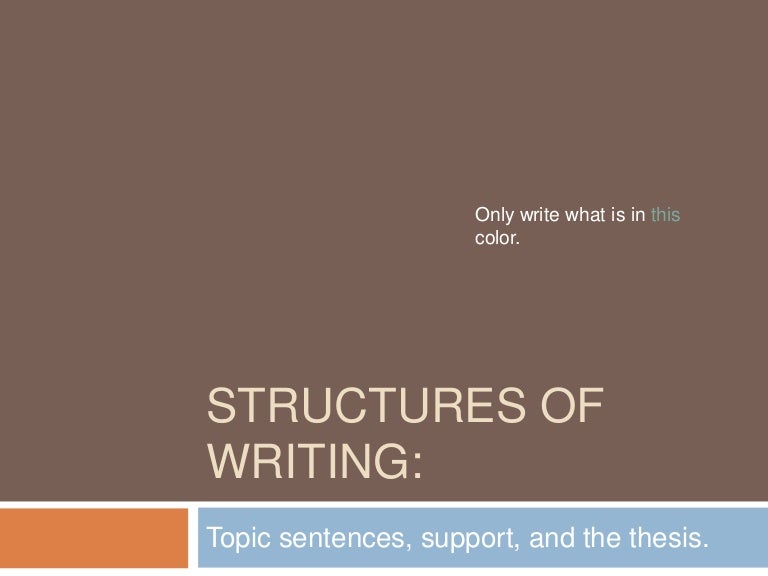 Structures Of Writing