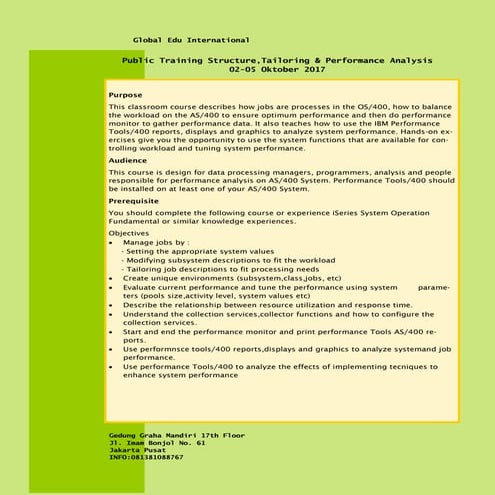 Pelatihan AS/400 | PDF