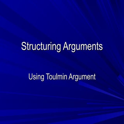 Structuring arguments | PPT