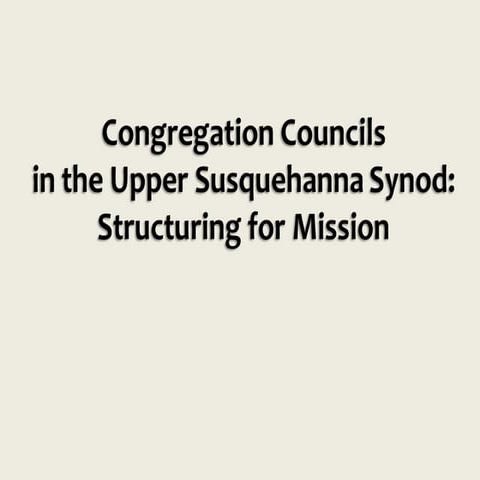 Structuring Councils In The Uss For Mission