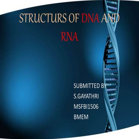 Structurs of dna and rna
