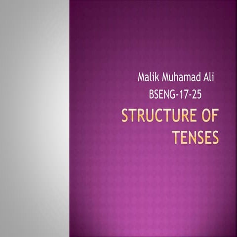 Structute of Tenses