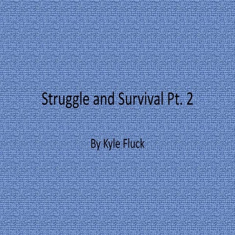 Struggle and survival pt. 2