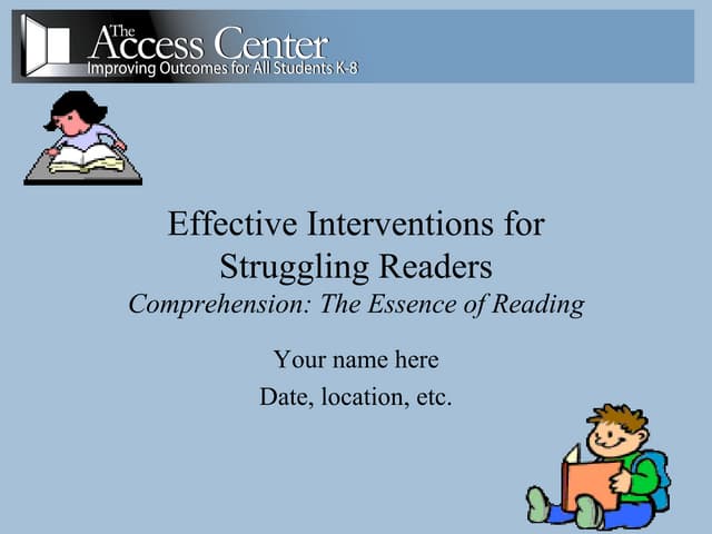 Struggling reader comp