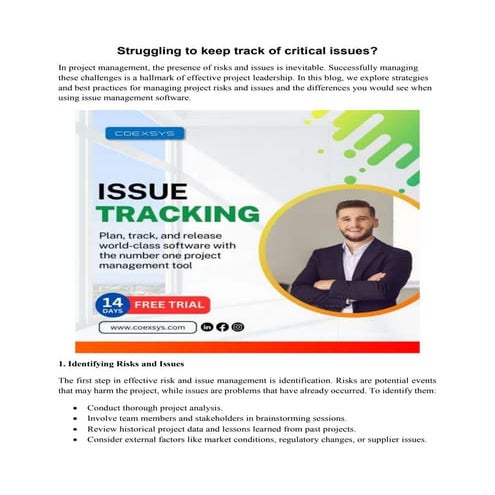 Struggling to keep track of critical issues?