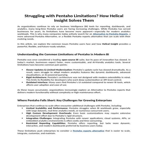 Struggling with Pentaho Limitations How Helical Insight Solves Them.docx