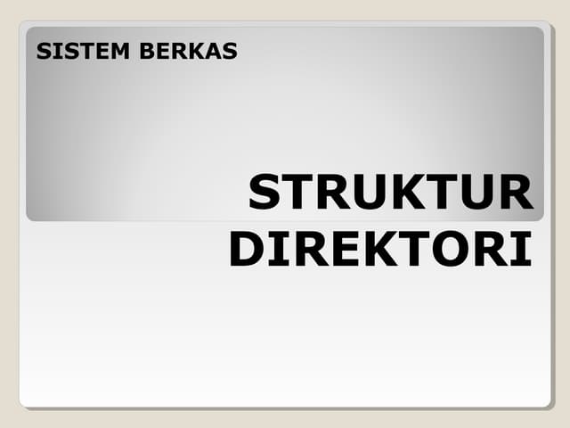 Struktur direktori