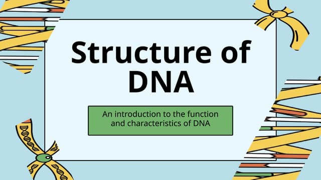 Struktur DNA dan kromosom dalam genetika