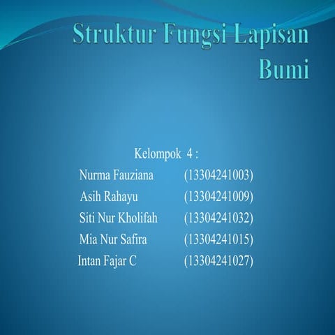Struktur lapisan bumi