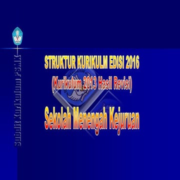 Struktur Kurikulum SMK edisi 2016
