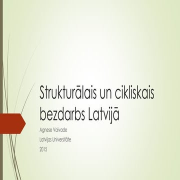 Strukturālais un cikliskais bezdarbs Latvijā