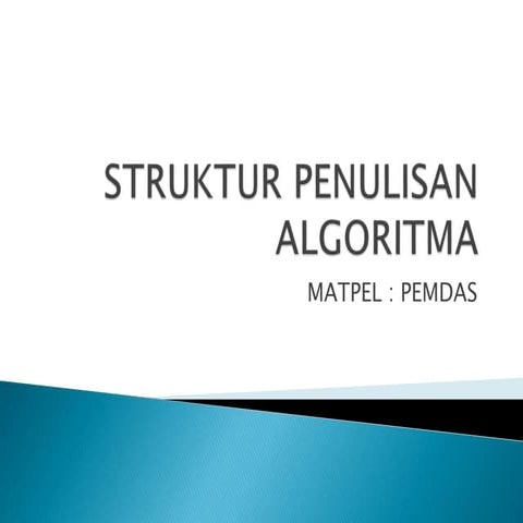 Struktur penulisan algoritma