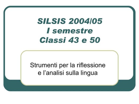 Strumenti Per La Lingua Introduzione NLP | PPT