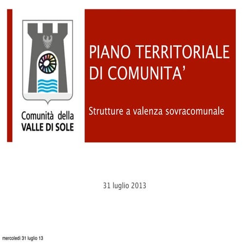 Strutture sportive sovracomunali - #PTC
